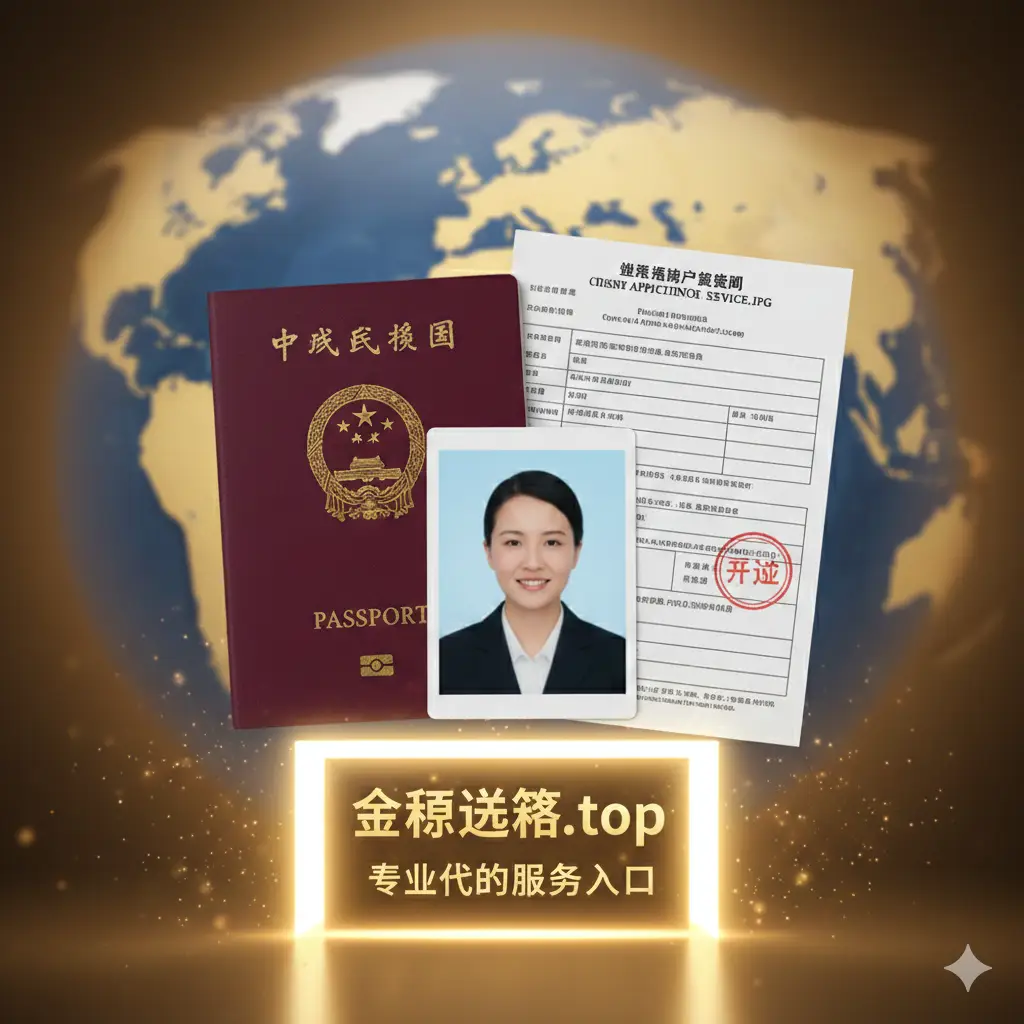 总结性视觉图片。画面展现了一本护照、一张已经裁剪完美的签证照以及一张带有‘Approved’盖章的签证申请表。背景是模糊的全球地图，传达出环球旅行的愿景。整体光线温暖且正面，视觉中心是global-visa.top提供的专业代办服务入口意向，象征着从照片处理到成功获签的闭环服务，给人以信任感和安全感。