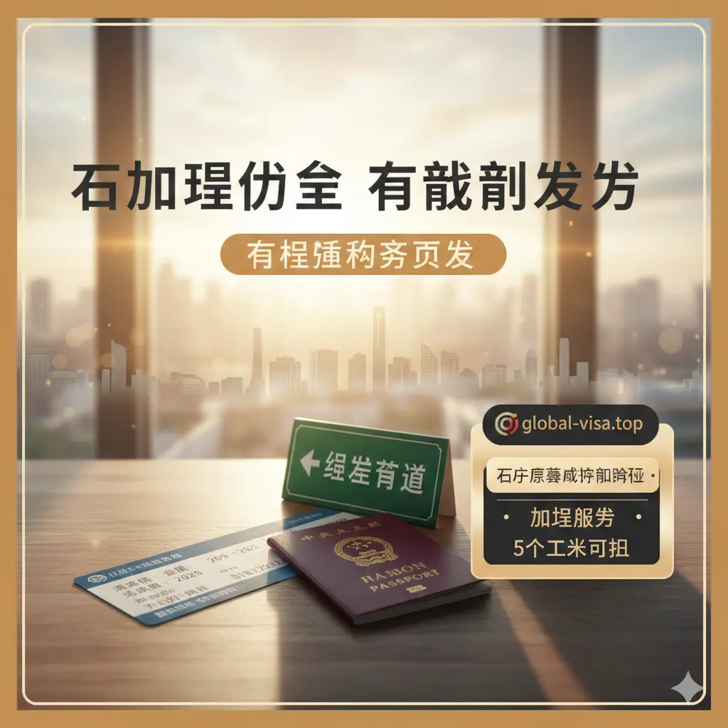 一张强调加急优势与高效服务的图片。画面中心是一个带有‘绿色通道’字样的指示牌，旁边放置着一张飞往国外的登机牌和一本护照，象征着成功办理后的出行喜悦。背景色调温暖，金色的阳光透过窗户洒在桌面上，传达出安心、快速、可靠的品牌服务感，突出针对急需出国人群的‘5个工作日’加急办理优势。