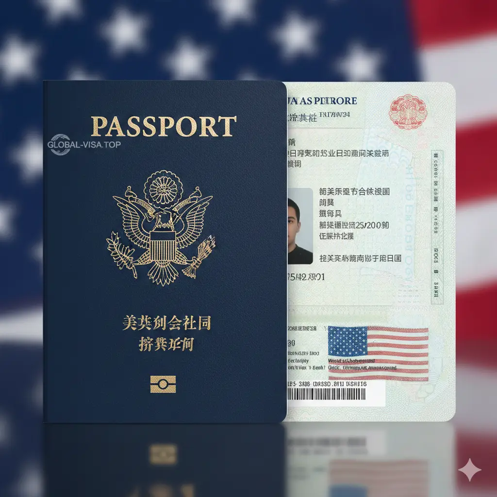 展示新版美国护照（NextGen Passport）的封面和数据页特写。封面应保持经典的深蓝色，但具有新的立体浮雕纹理和更精细的美国国徽。数据页应突出其聚碳酸酯材质的透明度和光泽，显示激光刻蚀的个人信息和照片。风格应是高端、安全和现代的，使用清晰的特写镜头和专业的摄影棚光线，背景可以模糊地带出美国 flag 的元素，象征权威和先进。