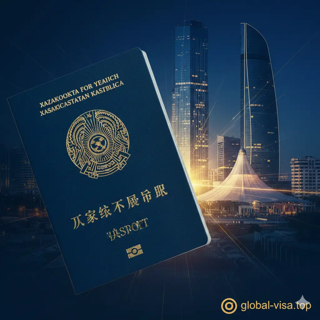 一张清晰的教程示意图,展示免签、落地签与eTA的区别。画面分为三个板块,分别使用代表性的图标:‘免签’用护照盖章表示,‘eTA’用平板电脑上的在线申请界面表示,‘落地签’用柜台缴费图标表示。色彩使用清新的绿色、橙色和蓝色进行区分。构图规整,像是一份直观的旅行指南,帮助global-visa.top的用户快速理解复杂的签证分类。